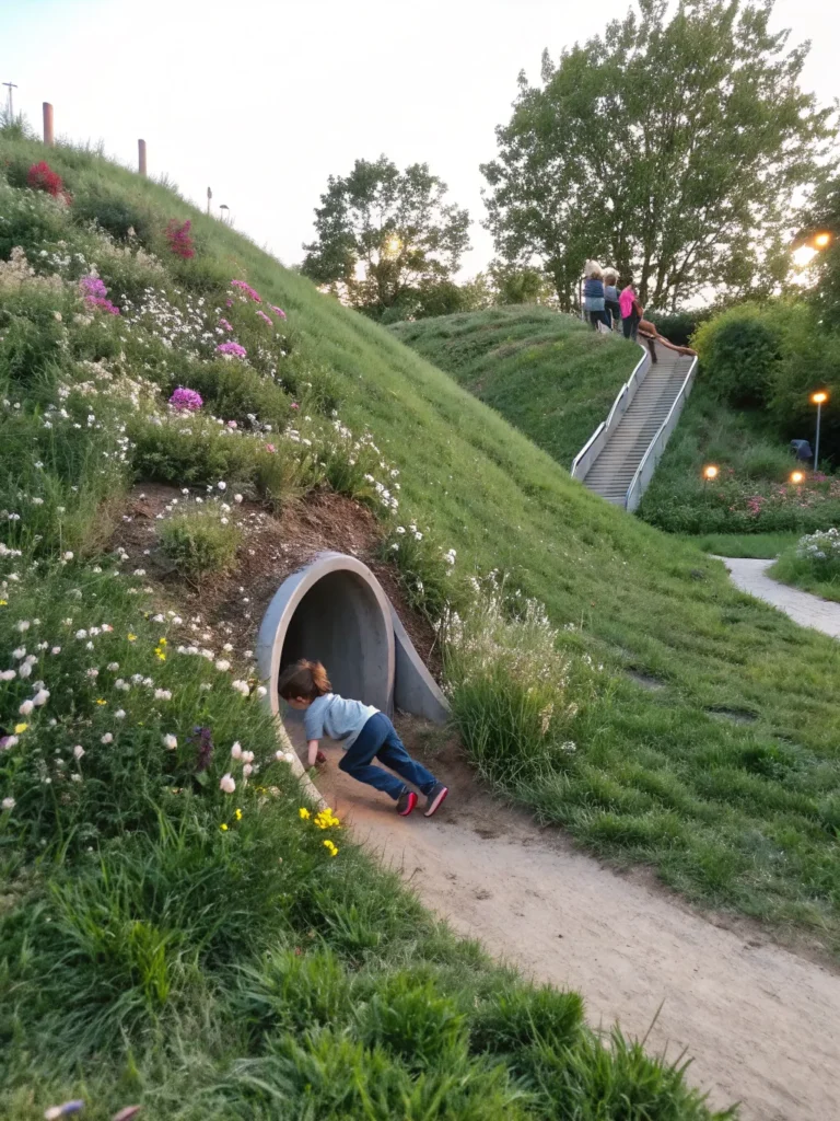 19 hidden tunnel slide a natural looking garden
