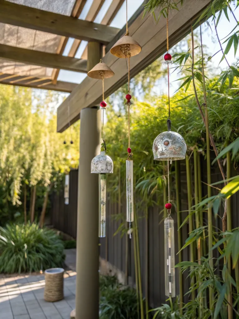 19 japanese wind chimes delicate glass and met