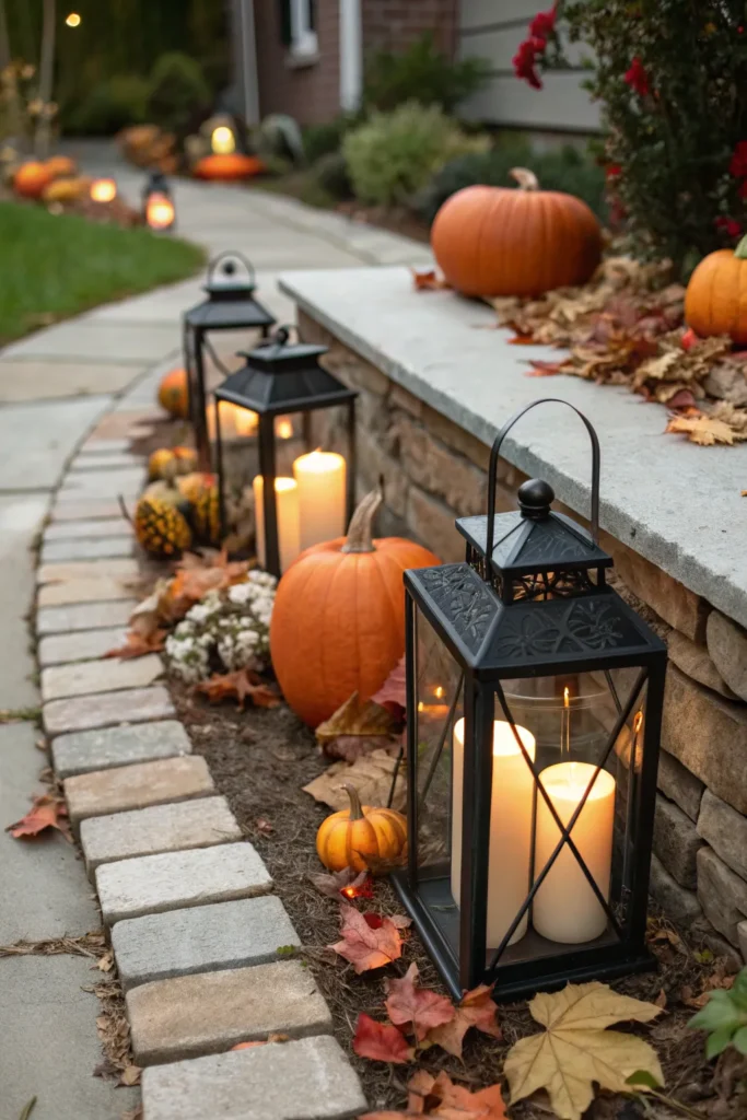 19 lantern pathways garden pathway lit with bl
