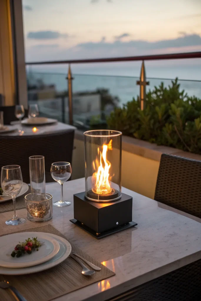 19 portable bio ethanol fire pit a small sleek