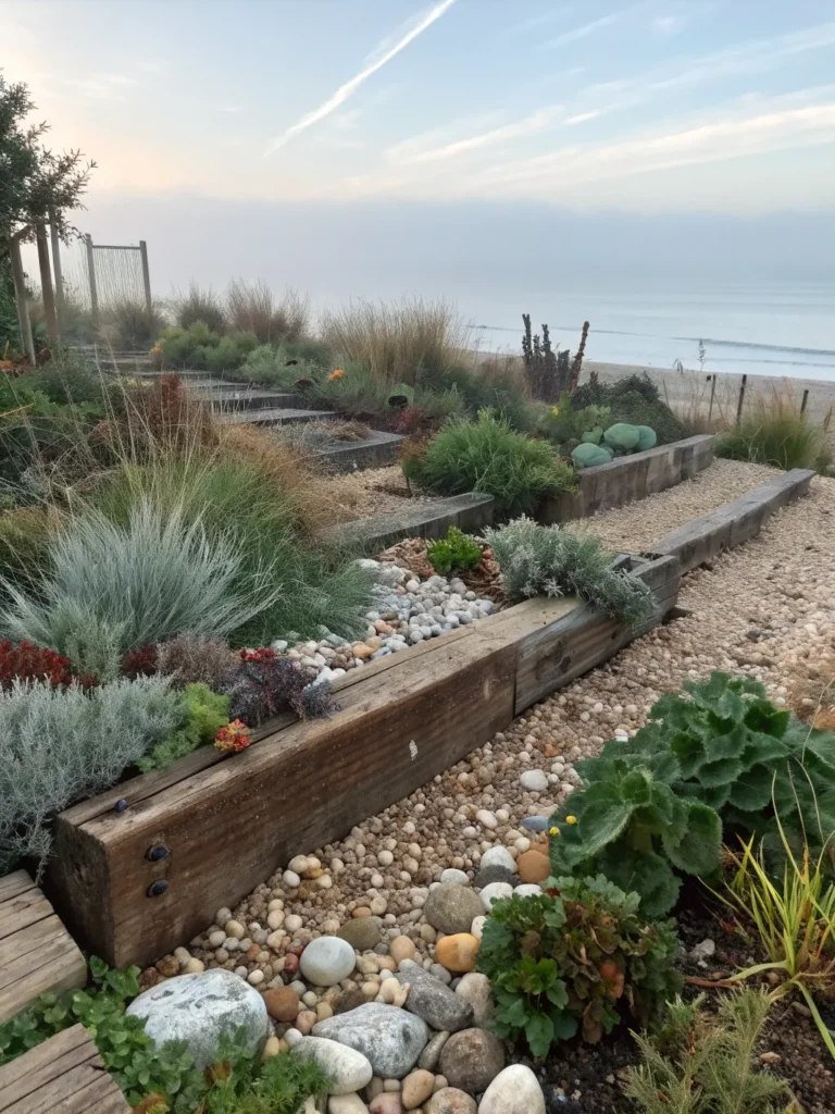 19coastal garden using vintage barged sleepers cr