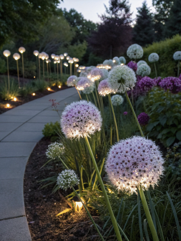 19realistic photo of a moonlight themed garden sho