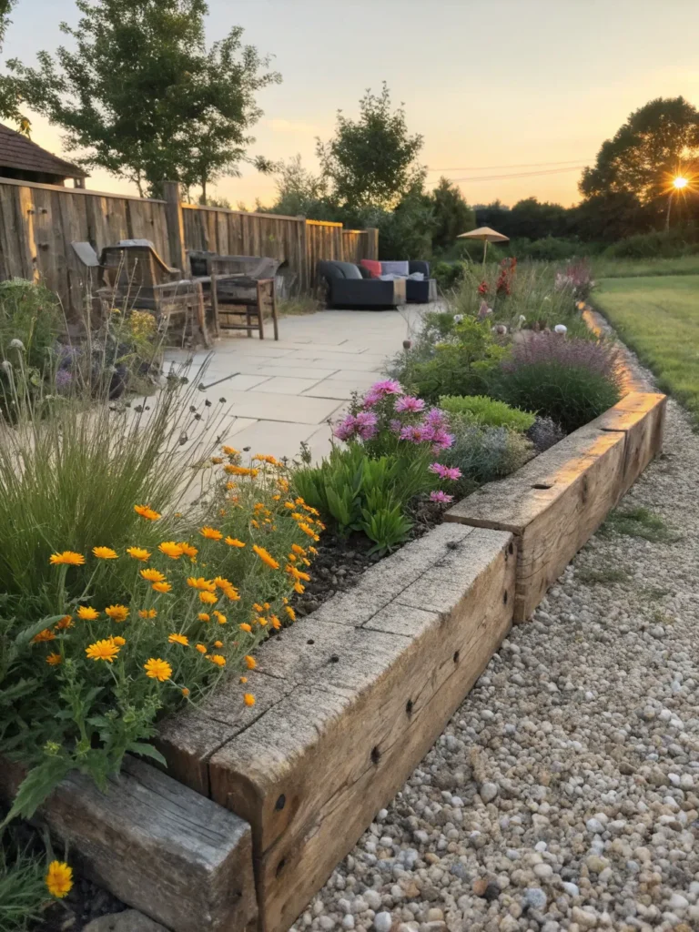 40 Garden Borders With Sleepers: Creative Ideas For Garden Edging