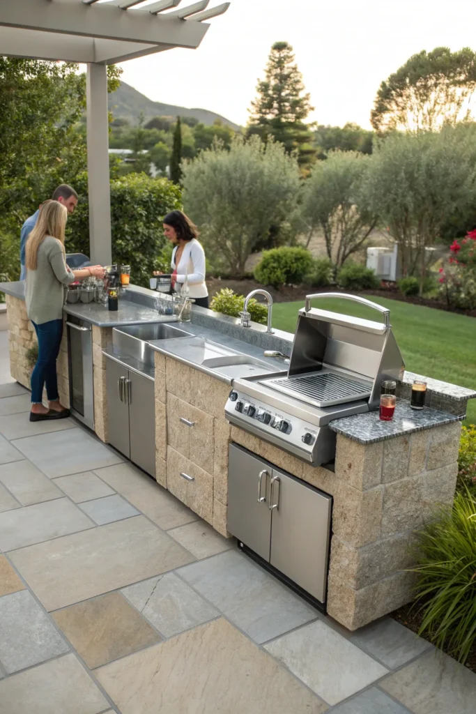 2 a modern backyard with a napoleon oasis triple
