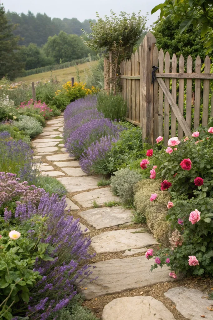 2 cottage style stone pathway garden a rustic st
