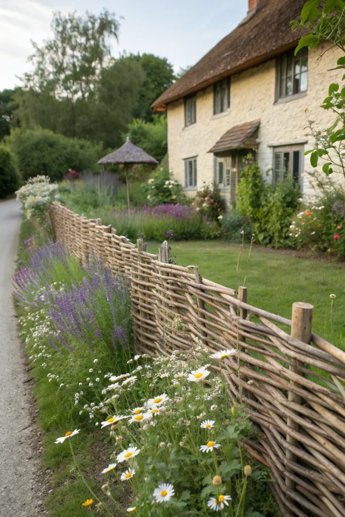 2 handcrafted woven willow fence generate a rust