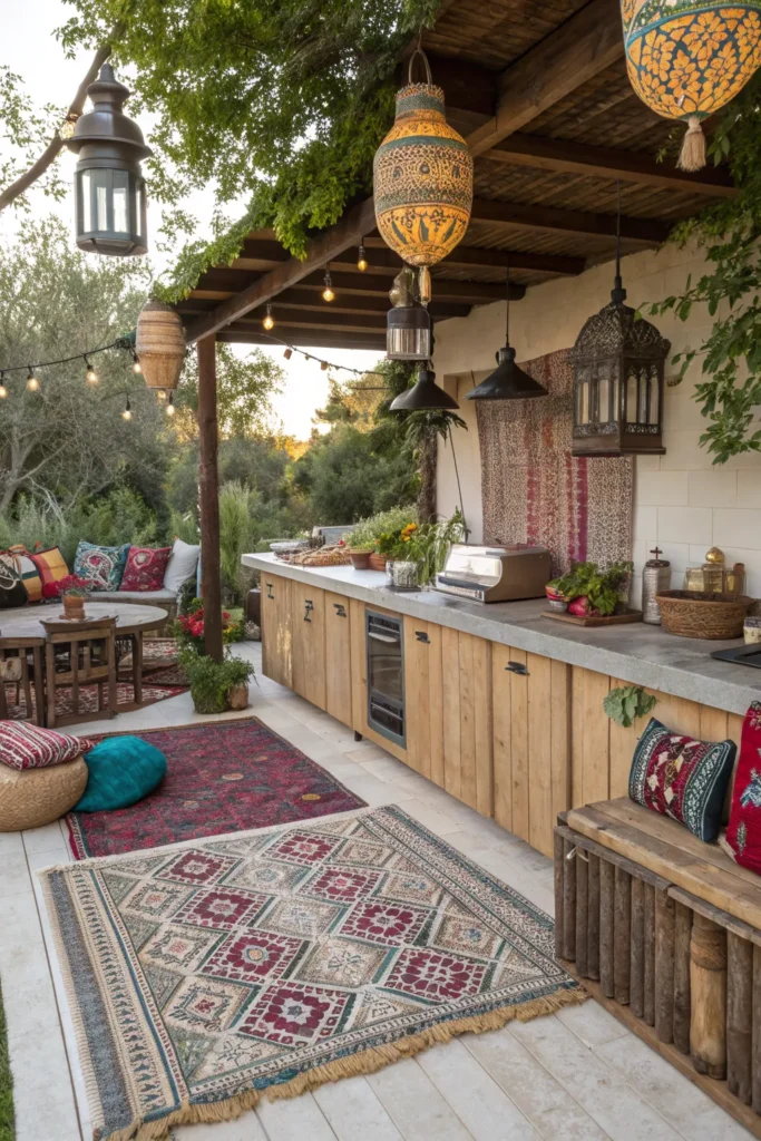 20 bohemian rustic outdoor kitchen create a rust