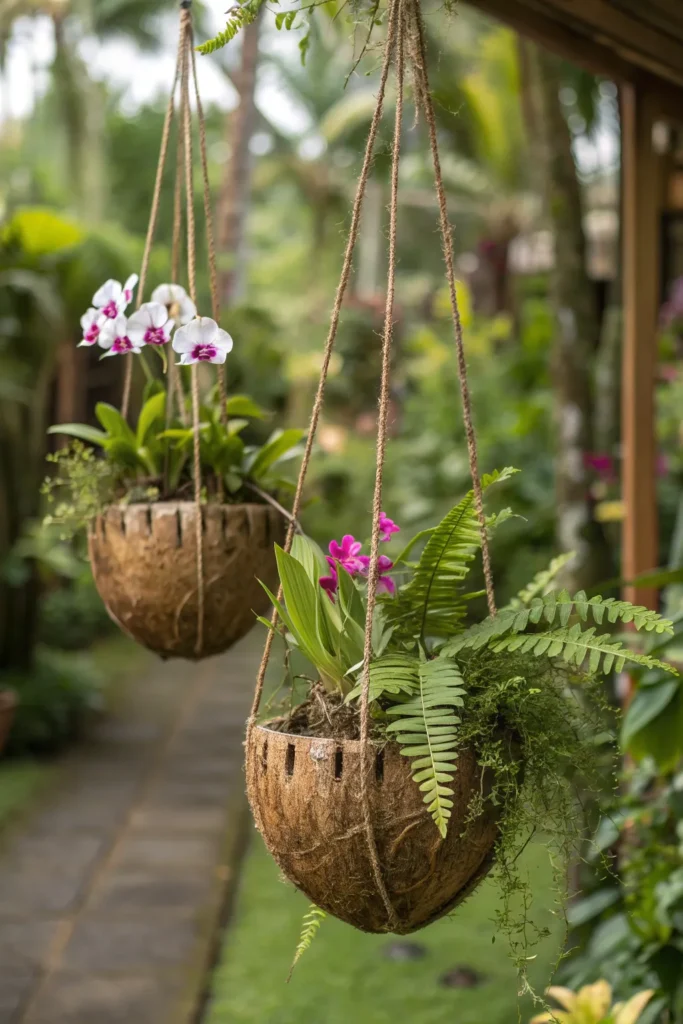 20 coconut shell planters halved coconut shell