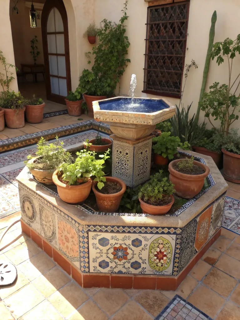 20 decorative mosaic tile fountain powered by a s