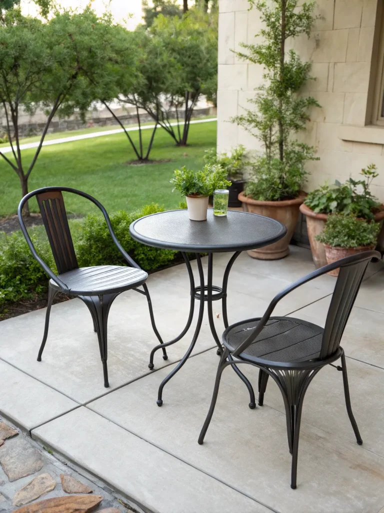 20 metal bistro set patio seating ideas