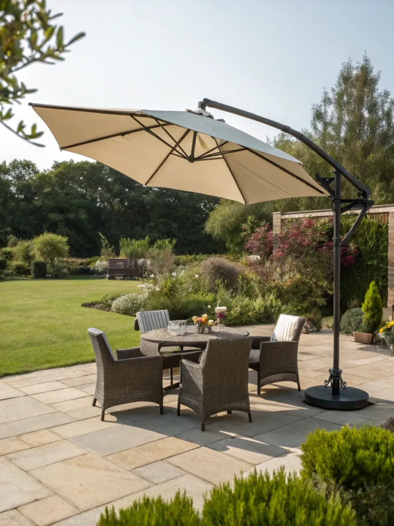 21 cantilever parasol patio seating ideas