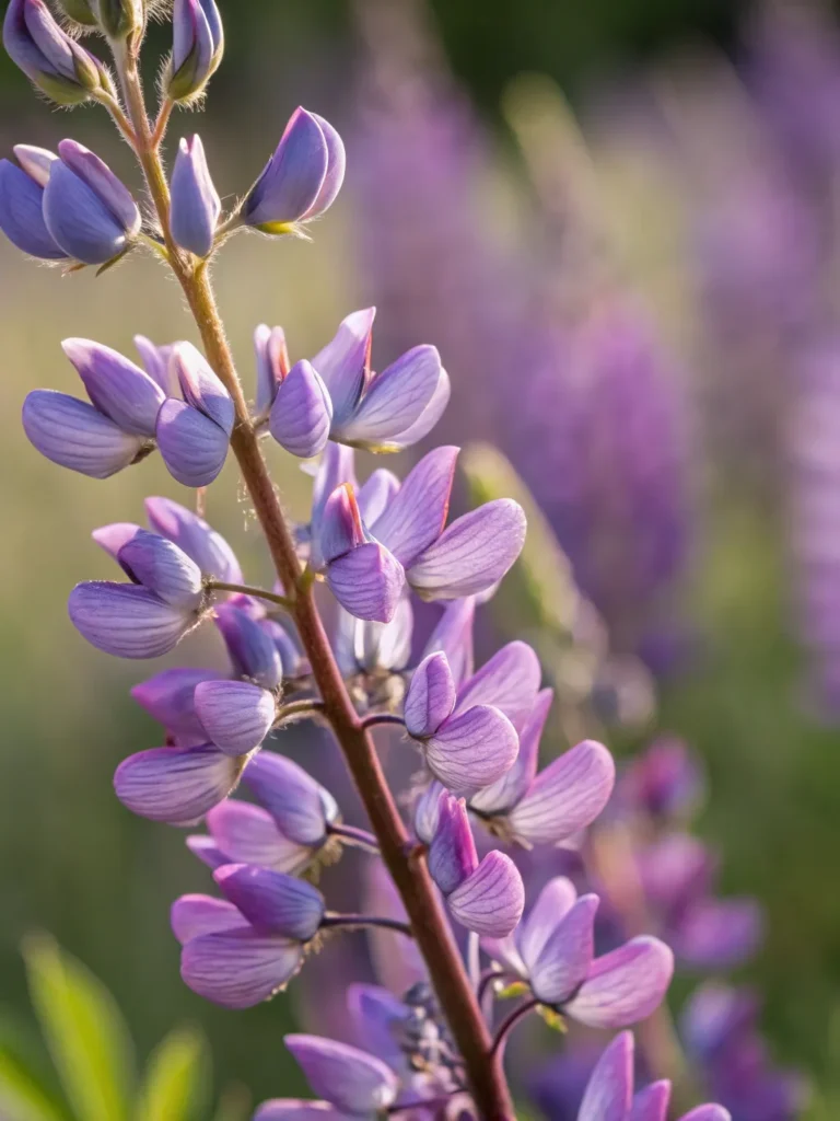 21 close of lupine petals wild flower