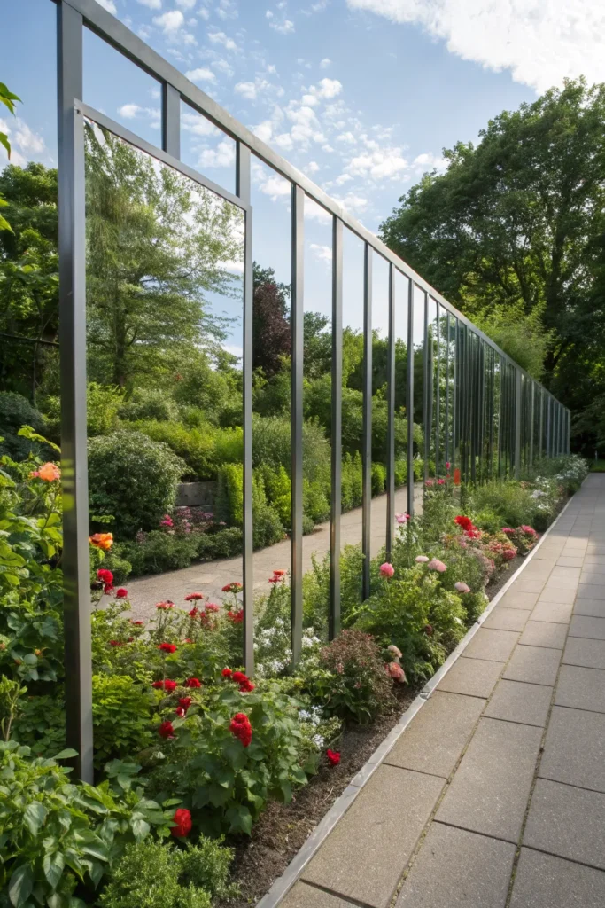 21 mirrored fence panels garden fence made of mi