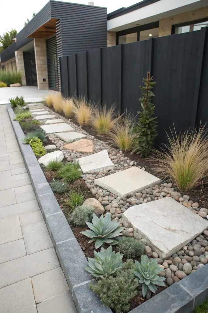 21 modern rock garden border angular stones ar