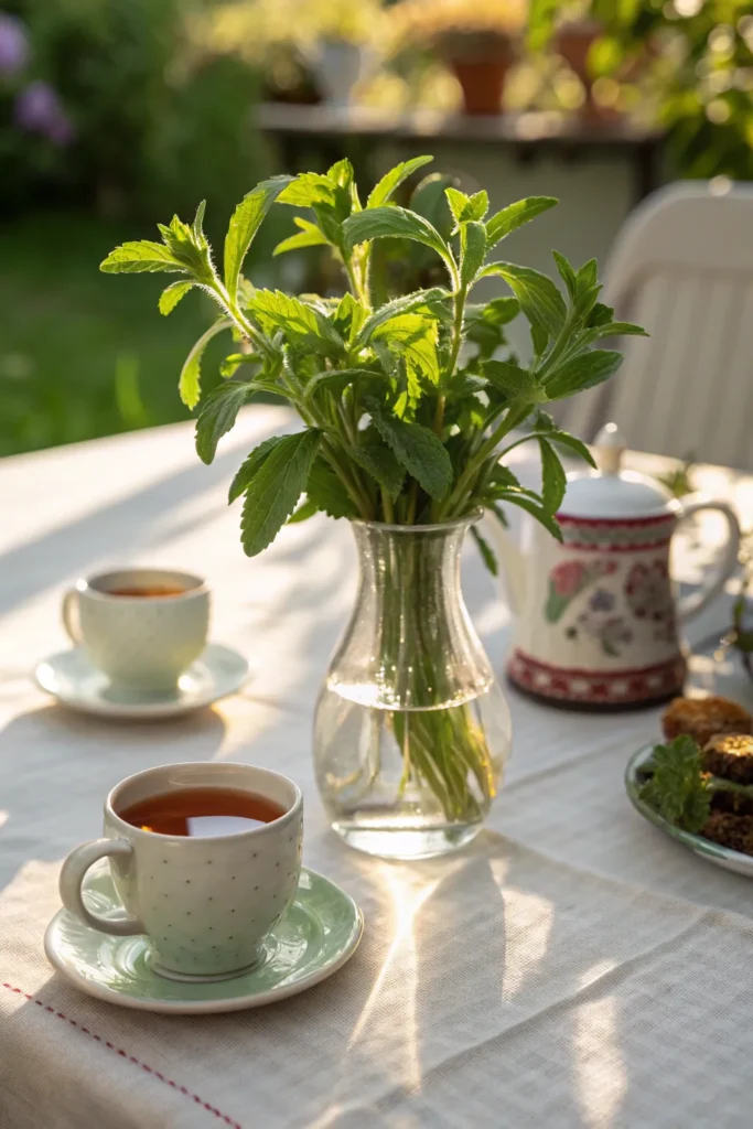 21 stevia in a tiny vase a small glass vase wi