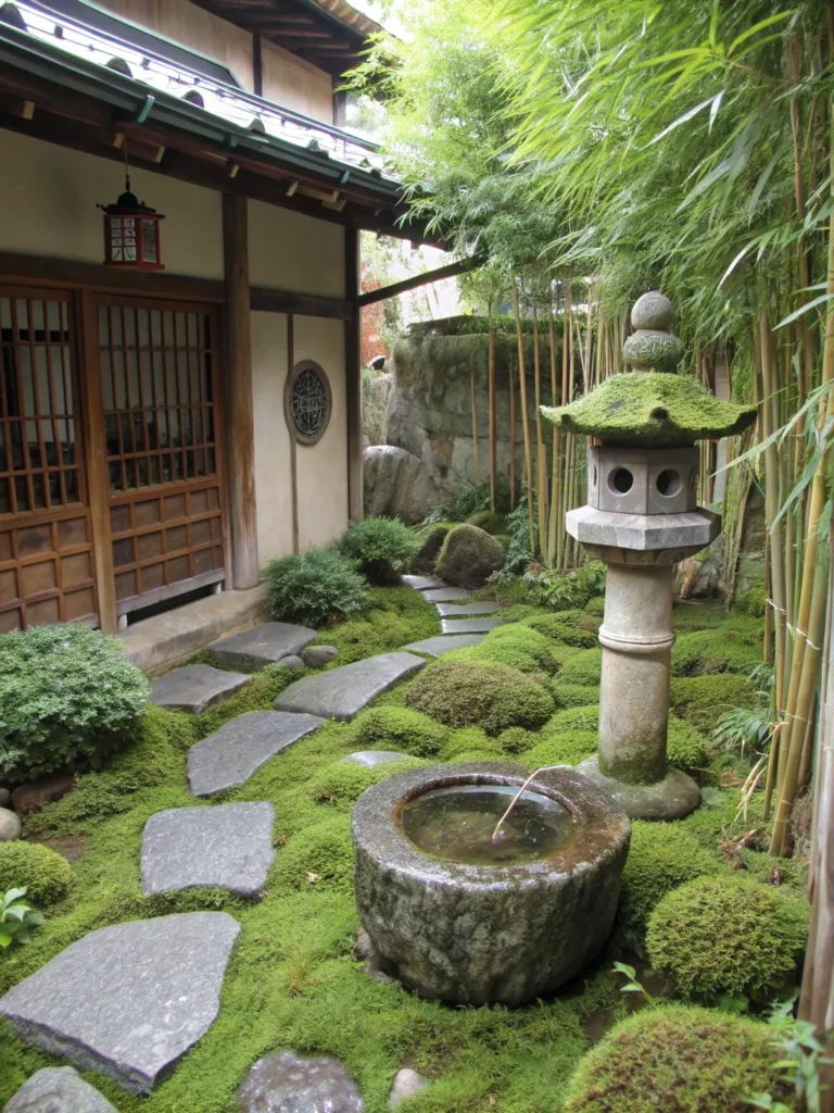 21 tiny japanese courtyard with moss stepping st