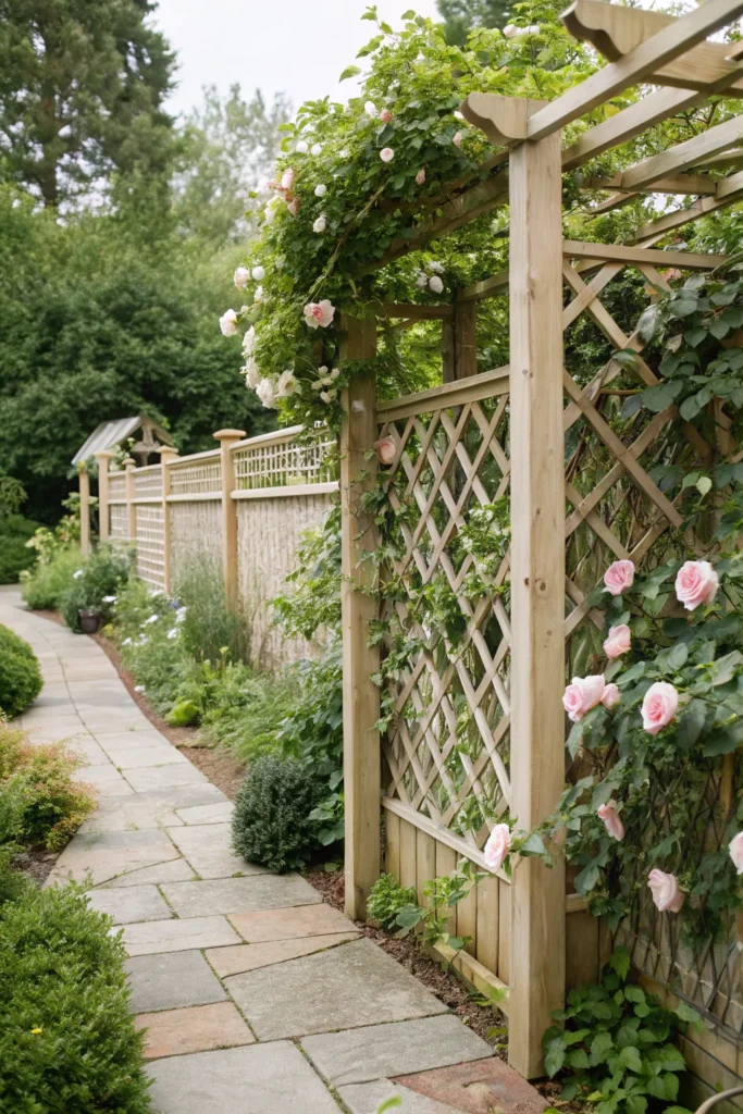 22 delicate wooden trellis fence show a delicate