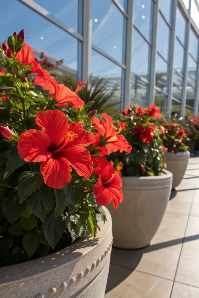 22 hibiscus plants bright red hibiscus flowers w