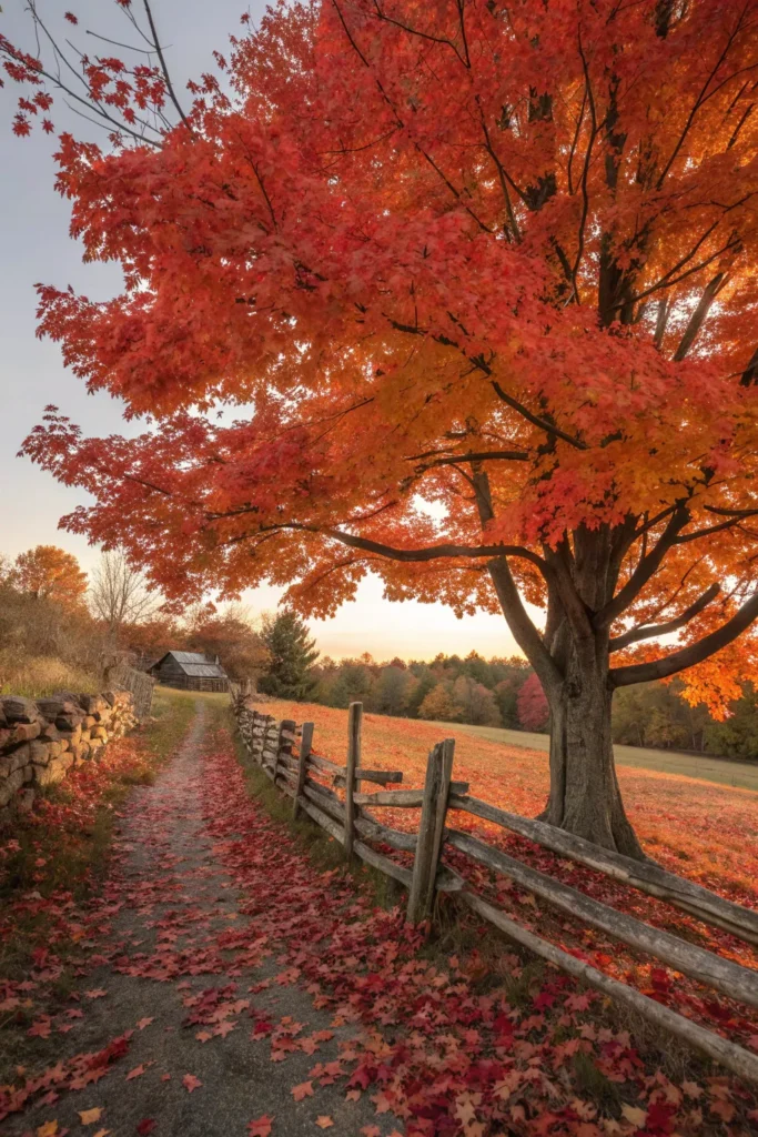 22 maple tree a brilliant autumn scene with a 1