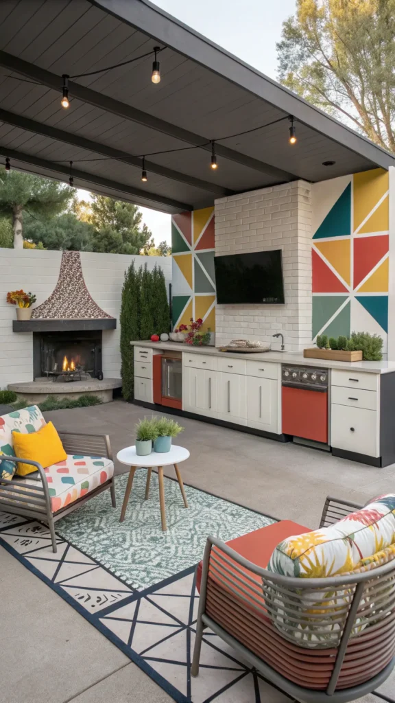 22 mid century modern outdoor kitchen retro in