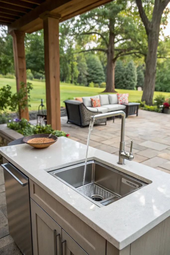 22 rcs stainless steel kitchen sink installed in