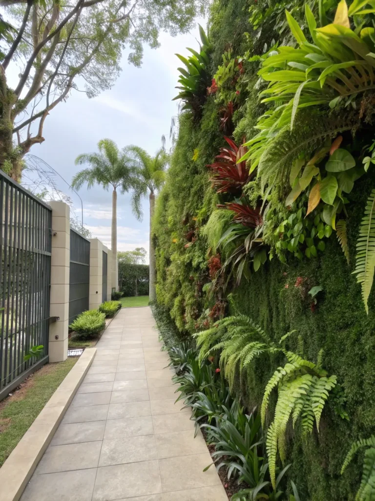22 vertical living wall of ferns moss and succu