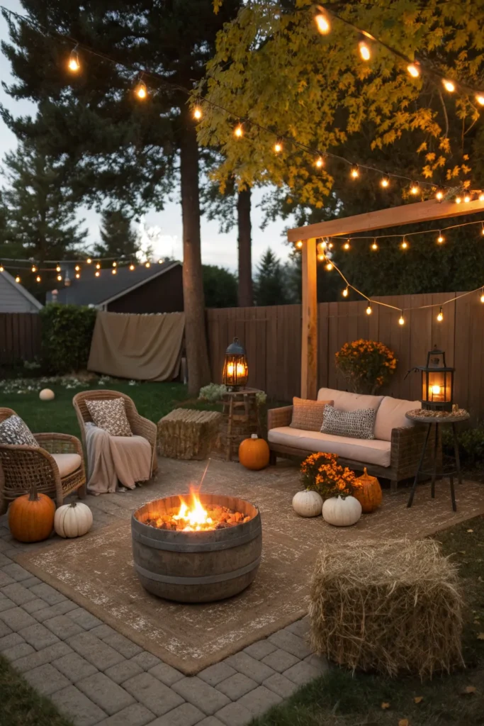 23 add warmth with rustic outdoor lighting a bac
