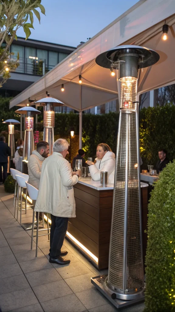 23 patio heaters for chilly nights sleek stain