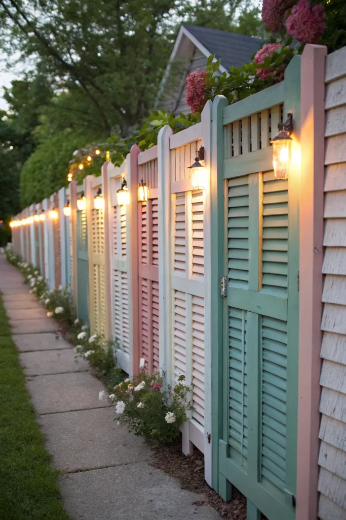 23 repurposed shutter fence show a quirky fence