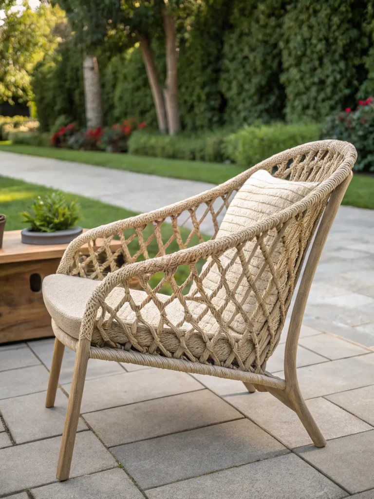 23 rope weave chair patio seating ideas