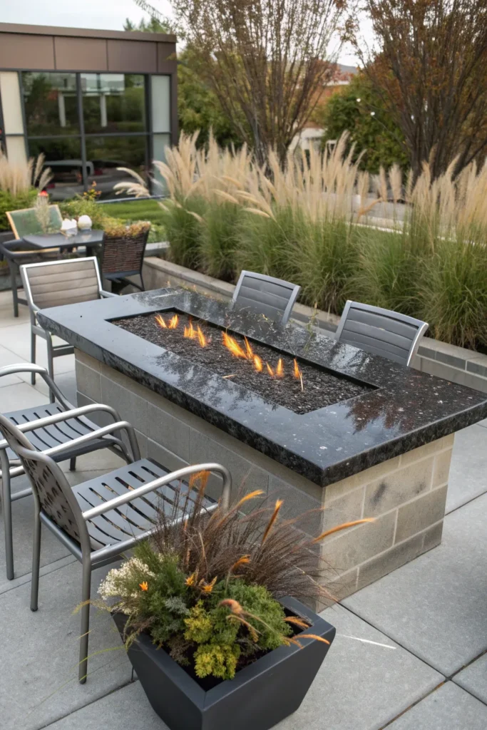 24 granite top fire table a rectangular fire tab