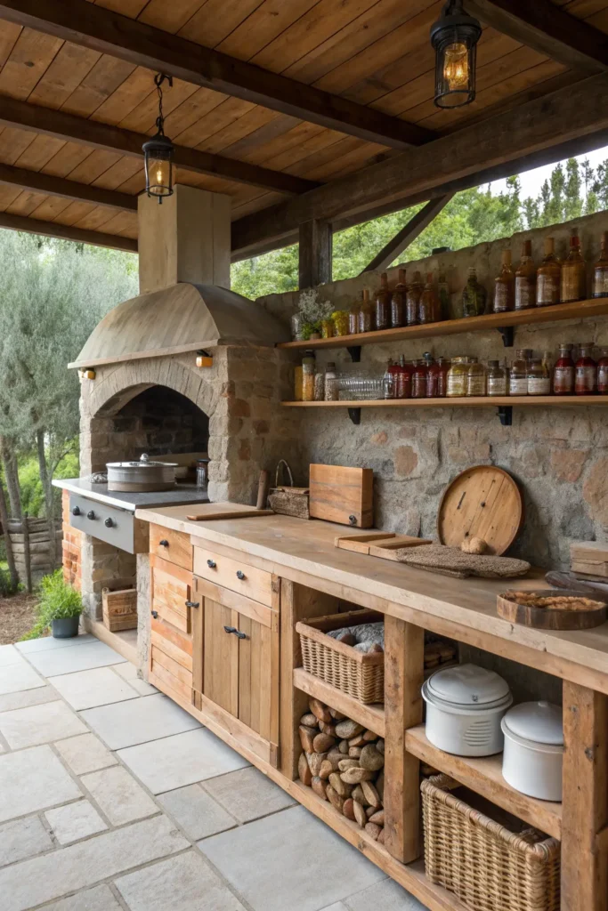 24 homestead outdoor kitchen show a rustic kitch