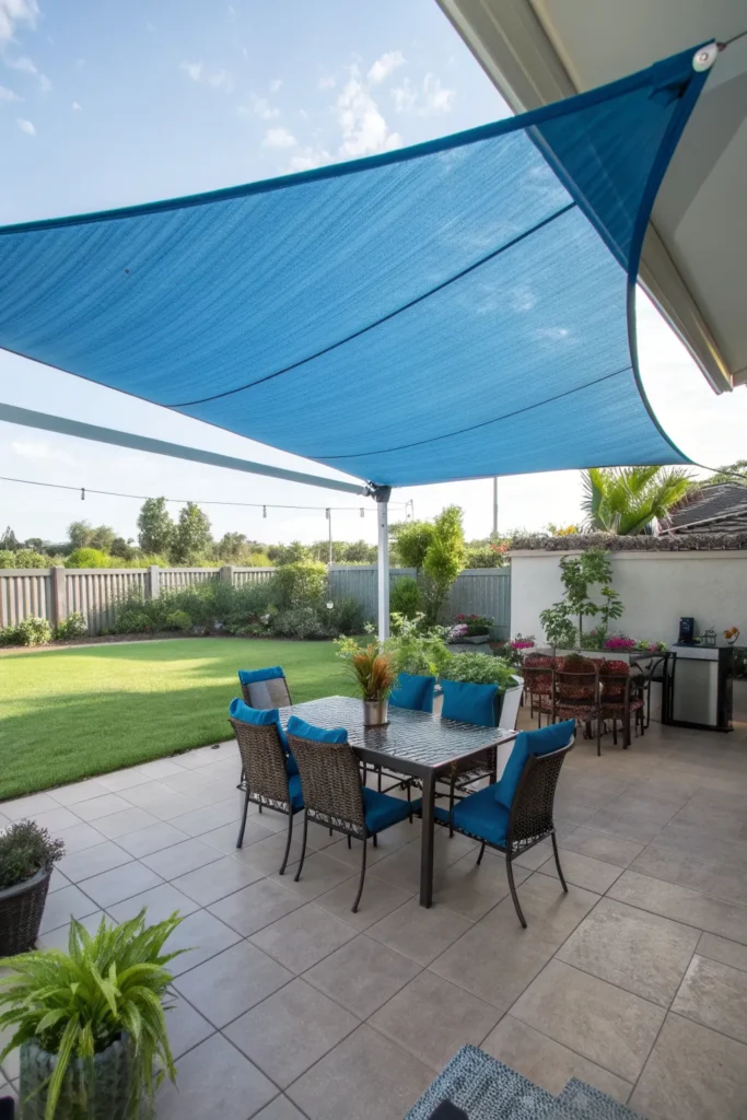 24 movable shade sail canopies patio bbq area ide