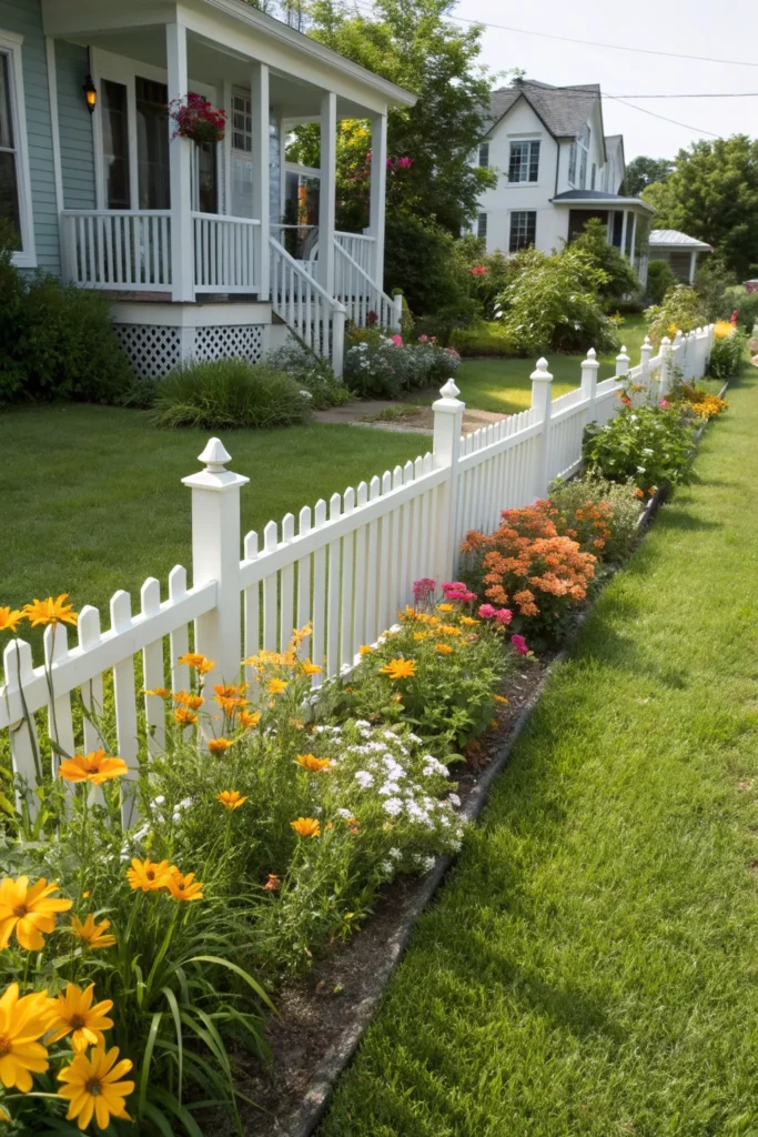 25 classic white picket fence charming front yar