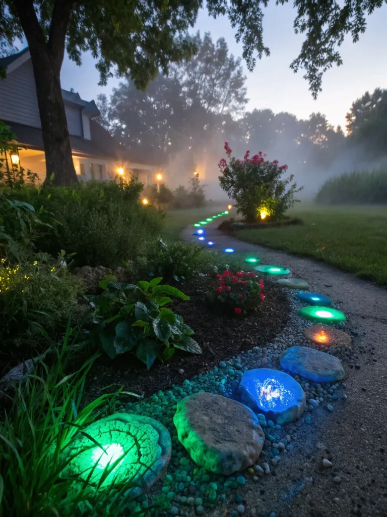 25 glow in the dark path or garden art garden st