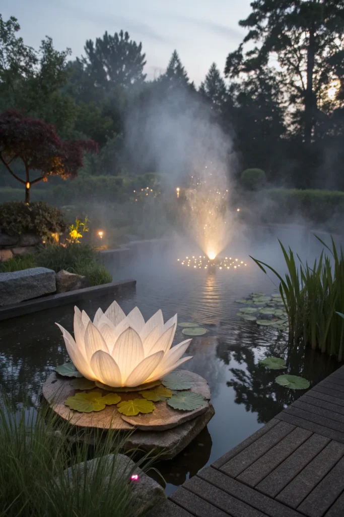 25 lotus mist fountain a lotus shaped mist fount