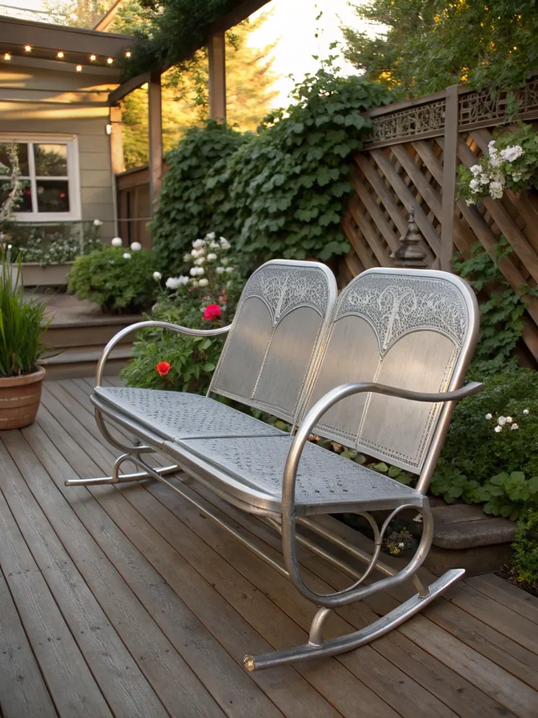 25 retro metal glider patio seating ideas