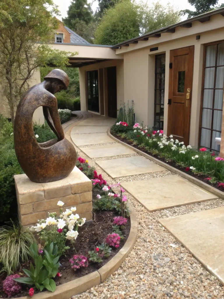 26 bronze garden sculpture of abstract form place