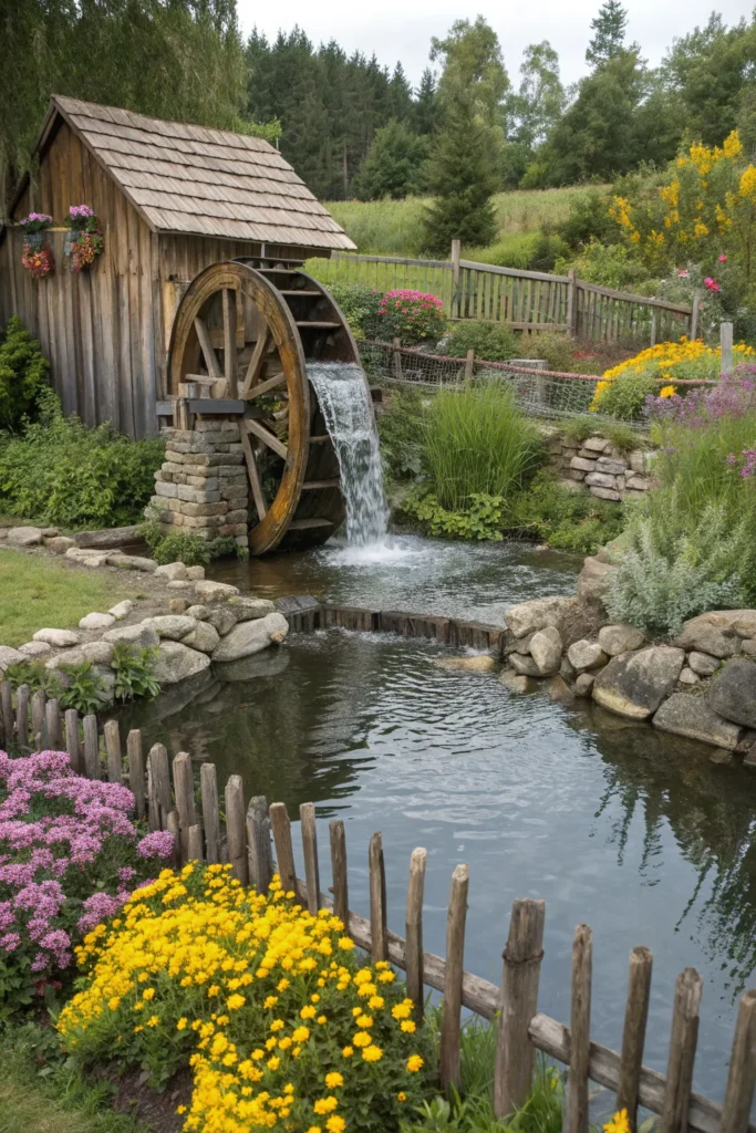 26 hogan water wheel a wooden water wheel turnin