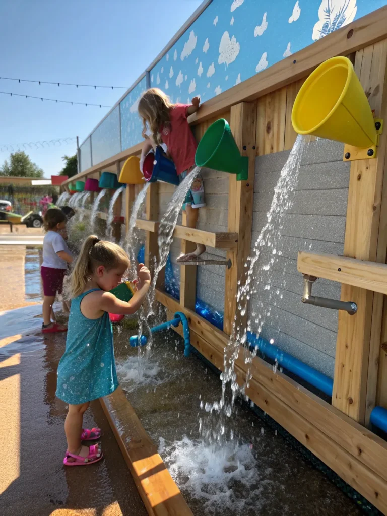 26 rainwater play station diy water wall with mo
