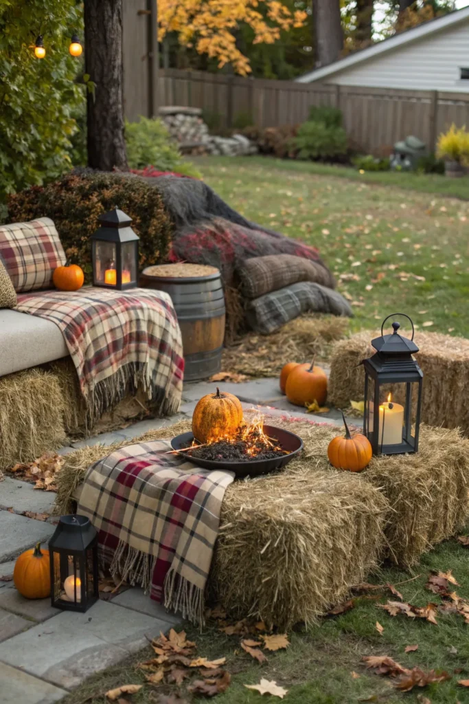 26 seasonal hay bale seating hay bales used as