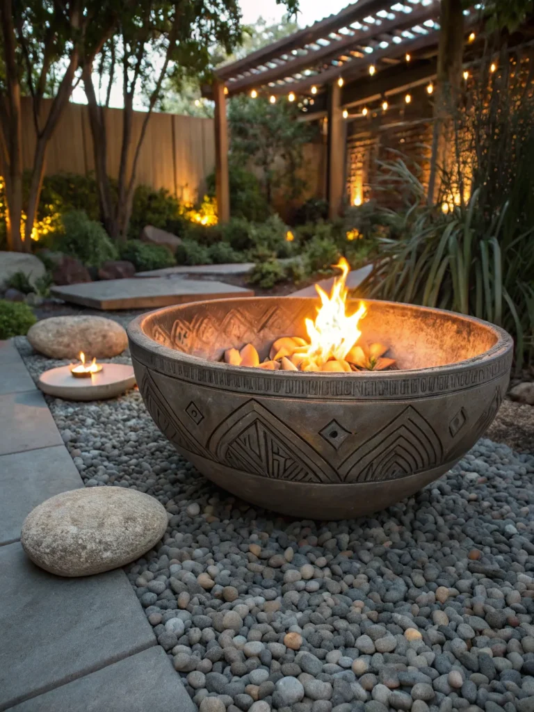 26 tribal concrete bowl natural fire pit ideas