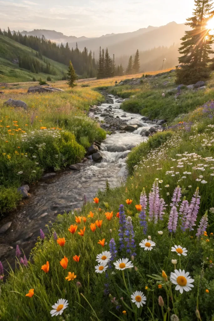 26 wildflower meadow with hidden babbling brooks