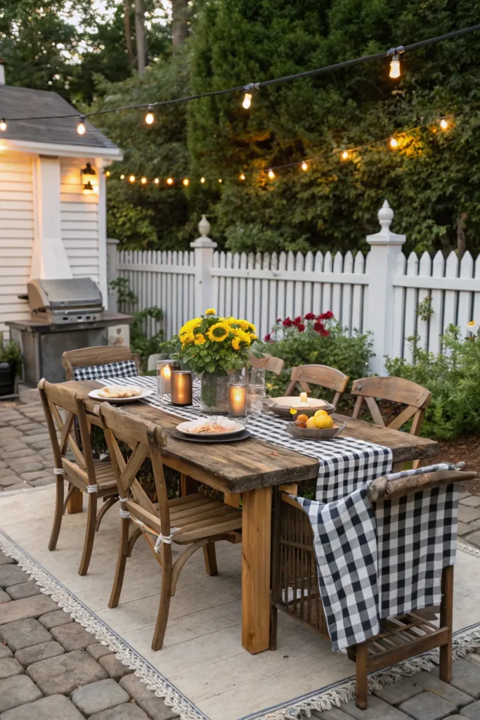 27 farmhouse style dining set patio bbq area idea