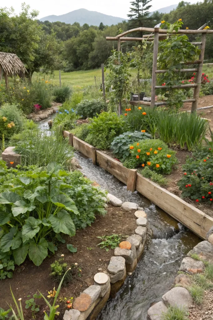 27 permaculture garden with self sustaining stre