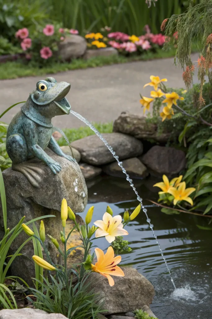 28 fairy tale frog fountain a whimsical frog sta