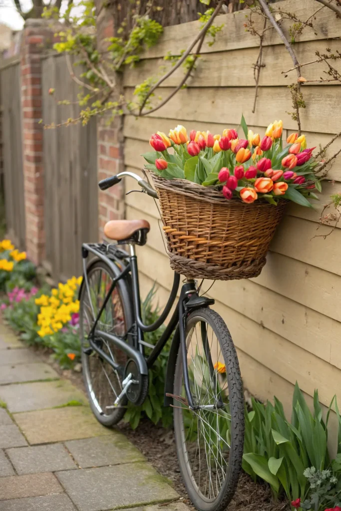 29 bicycle basket planter vintage bicycle with