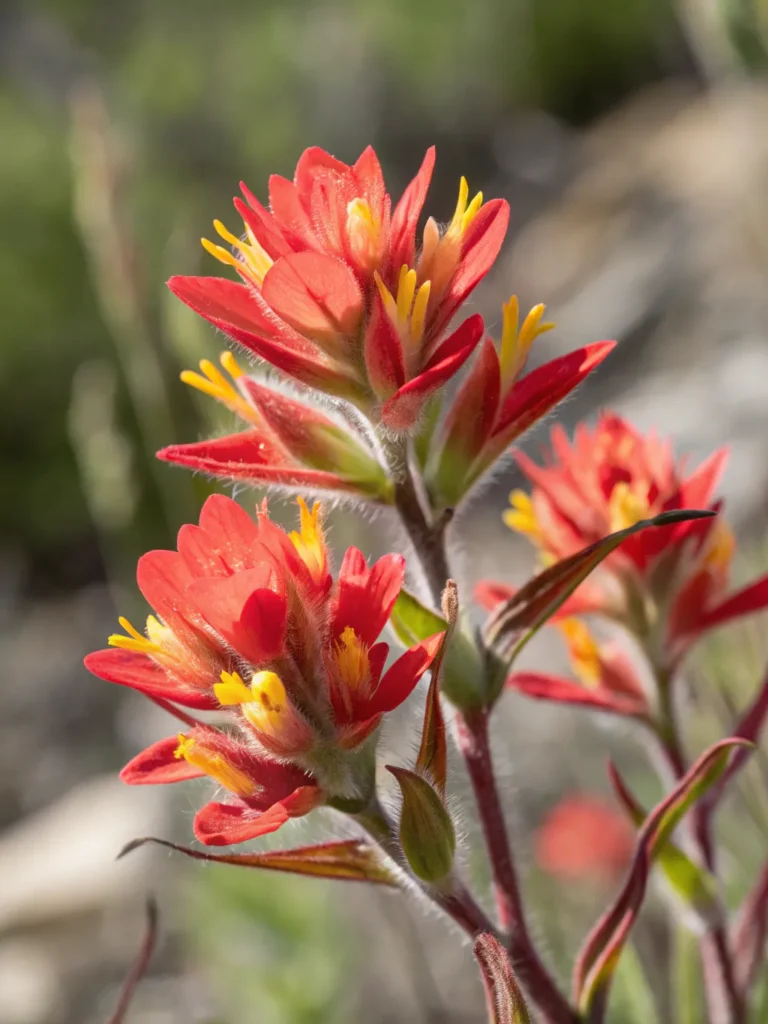 29 close of indian paintbrush wild flower