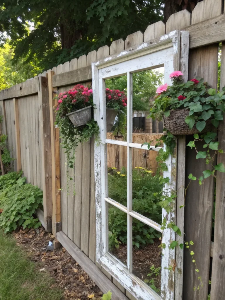 3 a faux window mirror with distressed white pain