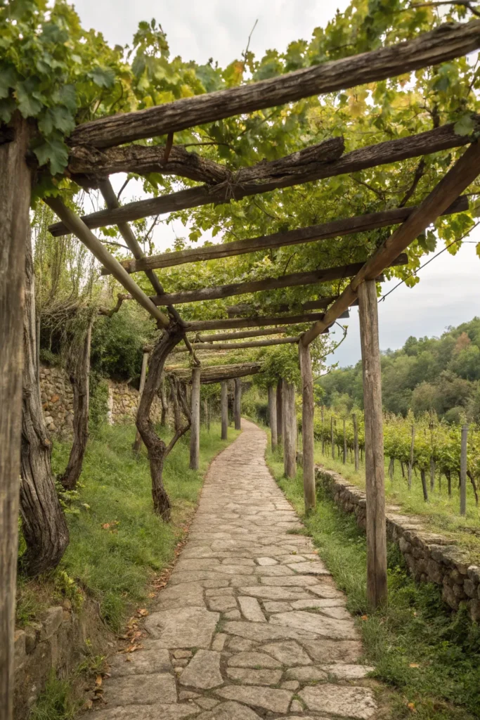 3 a rustic vineyard setting with a rustic vineya